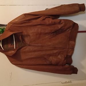 Men's Timberland leather jacket.